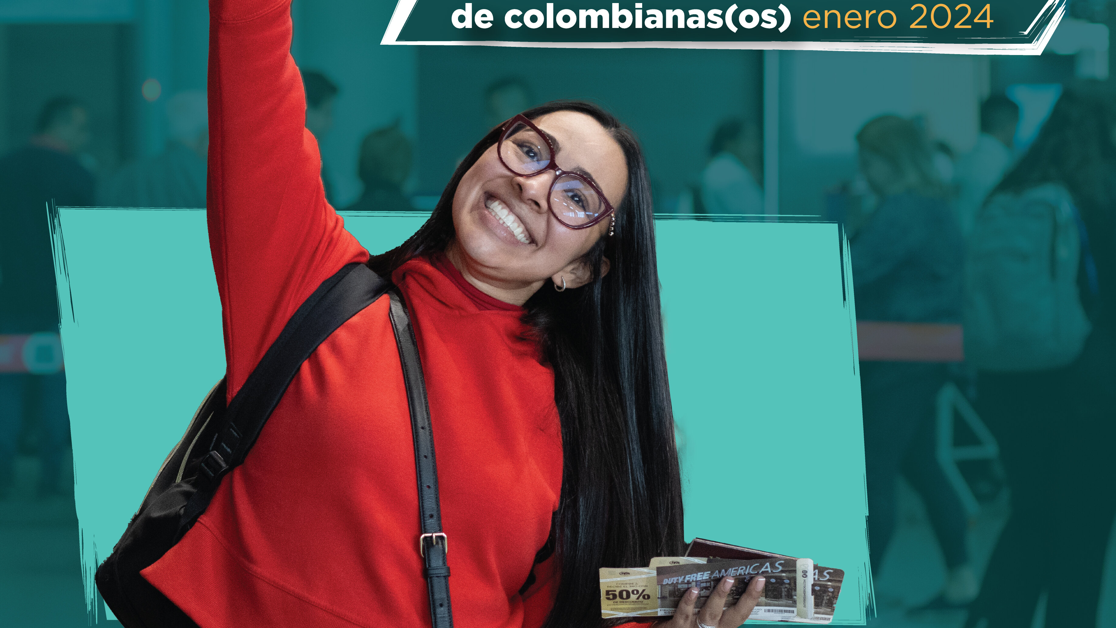 Portada de Informe de flujos de colombianas(os) Enero 2024