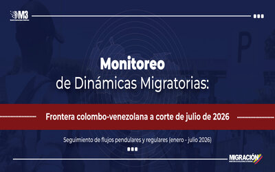 Portada de Monitoreo de Dinámicas Migratorias (Enero-Julio 2026): Flujos migratorios pendulares y regulares en la frontera colombo-venezolana: una relación fronteriza viva y dinámica