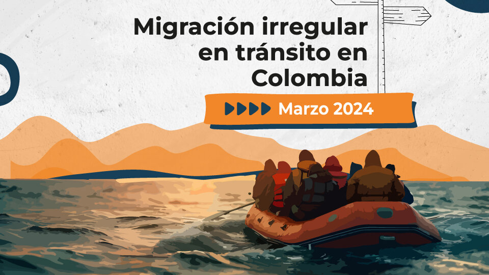 Portada de Migración irregular en tránsito en Colombia a marzo 2024