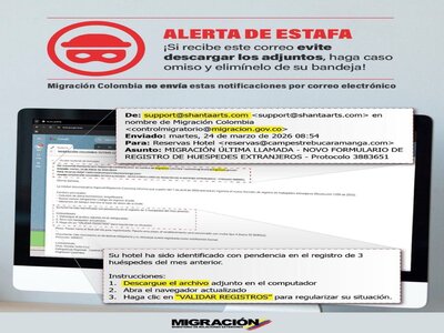 Migración Colombia alerta sobre correos fraudulentos que suplantan el nombre de la entidad