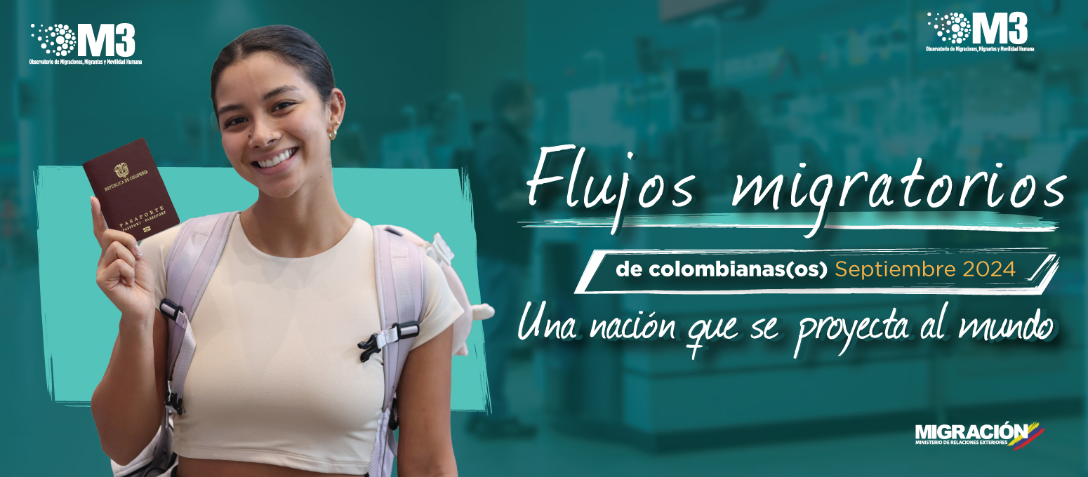 Portada de Informe de Flujos Migratorios de Colombianas(os) 2024