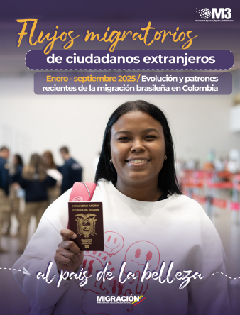 Portada de Flujos migratorios de extranjeros en Colombia enero a septiembre de 2025