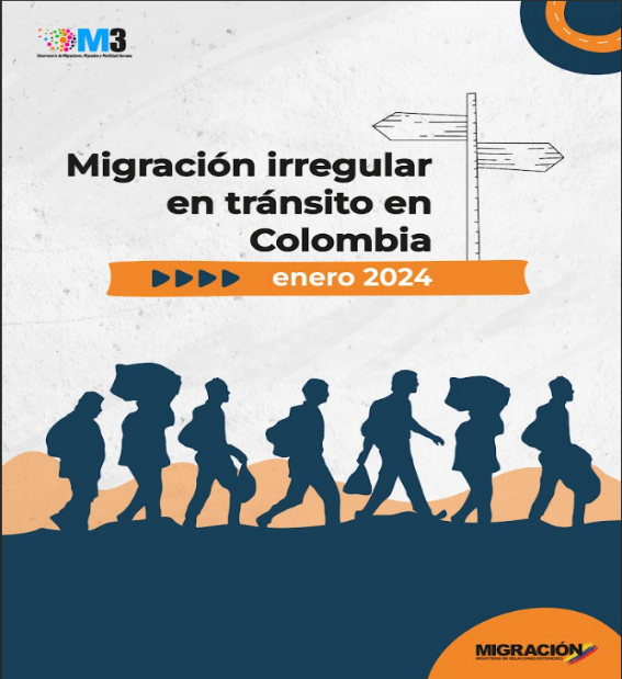 Portada de Migración irregular en tránsito en Colombia a enero 2024